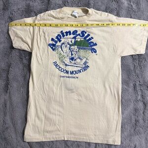 Alpine Slide Raccoon Mountain Yellow Tee Sz L